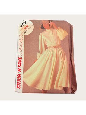 Vintage 1980s McCalls Sewing Pattern 9112 Misses Blouse Skirt Size 12-16 Uncut